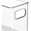 image:imagemDesign Plastic Long Stackable Storage Organizer Container Organization Bin wHandles for Kitchen Pantry Fridge Freezer Cabinet Perfect to Hold Breast Milk  Ligne Collection  Clear16 x 4 x 5 Pack of 1
