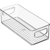 image:imagemDesign Plastic Long Stackable Storage Organizer Container Organization Bin wHandles for Kitchen Pantry Fridge Freezer Cabinet Perfect to Hold Breast Milk  Ligne Collection  Clear10 x 4 x 3 Pack of 1