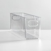 image:imagemDesign Plastic Long Stackable Storage Organizer Container Organization Bin wHandles for Kitchen Pantry Fridge Freezer Cabinet Perfect to Hold Breast Milk  Ligne Collection  Clear16 x 4 x 5 Pack of 1