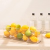 image:imagemDesign Plastic Long Stackable Storage Organizer Container Organization Bin wHandles for Kitchen Pantry Fridge Freezer Cabinet Perfect to Hold Breast Milk  Ligne Collection  Clear10 x 4 x 3 Pack of 4