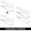 image:imagemDesign Plastic Long Stackable Storage Organizer Container Organization Bin wHandles for Kitchen Pantry Fridge Freezer Cabinet Perfect to Hold Breast Milk  Ligne Collection  Clear16 x 4 x 5 Pack of 1
