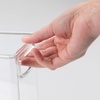 image:imagemDesign Plastic Long Stackable Storage Organizer Container Organization Bin wHandles for Kitchen Pantry Fridge Freezer Cabinet Perfect to Hold Breast Milk  Ligne Collection  Clear10 x 4 x 3 Pack of 4