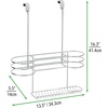 image:imagemDesign Metal Bathroom Over Cabinet Door Hair Care amp Styling Tool Organizer Holder Vanity Storage for Hair Dryer Flat Irons Curling Wands Hair Straighteners  3 Sections Heat Safe  ChromeChrome