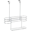 image:imagemDesign Metal Bathroom Over Cabinet Door Hair Care amp Styling Tool Organizer Holder Vanity Storage for Hair Dryer Flat Irons Curling Wands Hair Straighteners  3 Sections Heat Safe  ChromeChrome