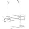 image:imagemDesign Metal Bathroom Over Cabinet Door Hair Care amp Styling Tool Organizer Holder Vanity Storage for Hair Dryer Flat Irons Curling Wands Hair Straighteners  3 Sections Heat Safe  ChromeChrome