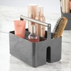 image:imagemDesign Plastic Shower Caddy Storage Organizer Utility Tote Divided Basket Bin  Metal Handle for Bathroom Dorm Kitchen Holds Soap Shampoo Conditioner  Aura Collection  Dark GrayMatte SatinCharcoalSatin