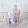 image:imagemDesign Small Plastic ShowerBath Storage Organizer Caddy Tote with Handle for Dorm Shelf Cabinet  Hold Soap Shampoo Conditioner Combs Brushes Lumiere Collection ClearClear