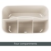 image:imagemDesign Small Plastic ShowerBath Storage Organizer Caddy Tote with Handle for Dorm Shelf Cabinet  Hold Soap Shampoo Conditioner Combs Brushes Lumiere Collection ClearCream