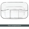 image:imagemDesign Small Plastic ShowerBath Storage Organizer Caddy Tote with Handle for Dorm Shelf Cabinet  Hold Soap Shampoo Conditioner Combs Brushes Lumiere Collection ClearClear