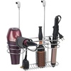 image:imagemDesign Metal Bathroom Over Cabinet Door Hair Care amp Styling Tool Organizer Holder Vanity Storage for Hair Dryer Flat Irons Curling Wands Hair Straighteners  3 Sections Heat Safe  ChromeChrome