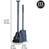 image:imagemDesign Plunger and Brush Set for Toilet Bowl  Hidden Modern Toilet Brush and Plunger Set with Caddy  Brush Cleaner and Plunger Combo with Holder for Bathroom  Hyde Collection  Navy BlueNavy