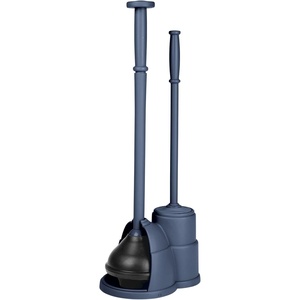 image:imagemDesign Plunger and Brush Set for Toilet Bowl  Hidden Modern Toilet Brush and Plunger Set with Caddy  Brush Cleaner and Plunger Combo with Holder for Bathroom  Hyde Collection  Navy BlueNavy