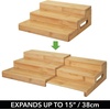 image:imagemDesign Bamboo Adjustable Expandable Spice Rack Organizer with 3 Levels Storage for Kitchen Cabinet Countertop Pantry Shelf  Holds Spice Jars  Echo Collection  NaturalNatural