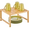 image:imagemDesign Wooden Stackable Storage Shelf  Food and Kitchen Organizer for Cabinet Pantry Shelves Countertop Cabinet  Echo Collection  Natural BambooPack of 1