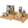 image:imagemDesign Bamboo Adjustable Expandable Spice Rack Organizer with 3 Levels Storage for Kitchen Cabinet Countertop Pantry Shelf  Holds Spice Jars  Echo Collection  NaturalNatural