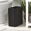 image:imagemDesign Decorative Trash Can 12 x 625 x 13 Black Steel 10 Liter26 Gallon CapacityBlack