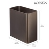 image:imagemDesign Decorative Trash Can 12 x 625 x 13 Black Steel 10 Liter26 Gallon CapacityBronze