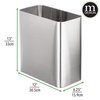 image:imagemDesign Decorative Trash Can 12 x 625 x 13 Black Steel 10 Liter26 Gallon CapacityBrushed