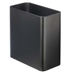 image:imagemDesign Decorative Trash Can 12 x 625 x 13 Black Steel 10 Liter26 Gallon CapacityBlack
