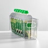 image:imagemDesign Plastic Long Stackable Storage Organizer Container Organization Bin wHandles for Kitchen Pantry Fridge Freezer Cabinet Perfect to Hold Breast Milk  Ligne Collection  2 Pack Clear