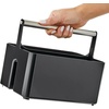 image:imagemDesign Plastic Shower Caddy Storage Organizer Utility Tote Divided Basket Bin  Metal Handle for Bathroom Dorm Kitchen Holds Soap Shampoo Conditioner  Aura Collection  BlackBrushed ChromeBlackBrushed