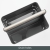 image:imagemDesign Plastic Shower Caddy Storage Organizer Utility Tote Divided Basket Bin  Metal Handle for Bathroom Dorm Kitchen Holds Soap Shampoo Conditioner  Aura Collection  BlackBrushed ChromeCharcoalSatin