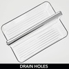 image:imagemDesign Plastic Shower Caddy Storage Organizer Utility Tote Divided Basket Bin  Metal Handle for Bathroom Dorm Kitchen Holds Soap Shampoo Conditioner  Aura Collection  BlackBrushed ChromeClearChrome