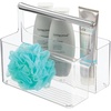 image:imagemDesign Plastic Shower Caddy Storage Organizer Utility Tote Divided Basket Bin  Metal Handle for Bathroom Dorm Kitchen Holds Soap Shampoo Conditioner  Aura Collection  BlackBrushed ChromeClearChrome