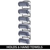 image:imagemDesign Metal Towel Shelves  Towel Rack for The Bathroom with 6 Compartments  Practical Bathroom Accessories for Both Large and Small Towels  BronzeBlack