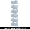 image:imagemDesign Metal Towel Shelves  Towel Rack for The Bathroom with 6 Compartments  Practical Bathroom Accessories for Both Large and Small Towels  BronzeLight Gray