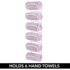 image:imagemDesign Metal Towel Shelves  Towel Rack for The Bathroom with 6 Compartments  Practical Bathroom Accessories for Both Large and Small Towels  BronzeWhite
