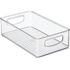 image:imagemDesign Plastic Bathroom Storage Container Bins w Handles  Closet Cabinet Vanity Cupboard Shelf Organization Hair Tools Accessory Organizer  Ligne Collection Clear 10x6x3 Pack of 110 x 6 x 3 Pack of 1