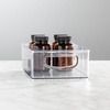 image:imagemDesign Plastic Storage Organizer Shallow Container Bin with Handles for Bathroom Kitchen Cabinet Pantry Home Organization  Holds Vitamins Supplements Makeup  Ligne Collection  4 Pack  Clear