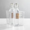 image:imagemDesign Plastic Tall Food Storage Organization Container Bin with Handles for Kitchen Pantry Cabinet FridgeFreezer Countertop  Organizer for SnacksAppliances Ligne Collection 4 Pack Clear10 x 65 x 8 Pack of 4