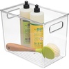 image:imagemDesign Plastic Tall Food Storage Organization Container Bin with Handles for Kitchen Pantry Cabinet FridgeFreezer Countertop  Organizer for SnacksAppliances Ligne Collection 4 Pack Clear10 x 65 x 8 Pack of 4