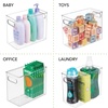 image:imagemDesign Plastic Tall Food Storage Organization Container Bin with Handles for Kitchen Pantry Cabinet FridgeFreezer Countertop  Organizer for SnacksAppliances Ligne Collection 4 Pack Clear10 x 5 x 8 Pack of 4