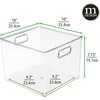 image:imagemDesign Slim Plastic Storage Container Bin with Handles  Bathroom Cabinet Organizer for Toiletries Makeup Shampoo Conditioner Face Scrubbers Loofahs Bath Salts  5 Wide 2 Pack  Clear10 x 10 x 8 Pack of 1