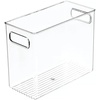 image:imagemDesign Slim Plastic Storage Container Bin with Handles  Bathroom Cabinet Organizer for Toiletries Makeup Shampoo Conditioner Face Scrubbers Loofahs Bath Salts  5 Wide 2 Pack  Clear10 x 5 x 8 Pack of 2