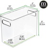 image:imagemDesign Slim Plastic Storage Container Bin with Handles  Bathroom Cabinet Organizer for Toiletries Makeup Shampoo Conditioner Face Scrubbers Loofahs Bath Salts  5 Wide 2 Pack  Clear10 x 5 x 8 Pack of 2