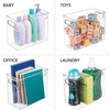 image:imagemDesign Slim Plastic Storage Container Bin with Handles  Bathroom Cabinet Organizer for Toiletries Makeup Shampoo Conditioner Face Scrubbers Loofahs Bath Salts  5 Wide 2 Pack  Clear10 x 5 x 8 Pack of 2