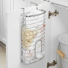 image:imagemDesign Steel Hanging Cabinet Storage Organizer Holder for Kitchen Pantry  Holds Plastic Sandwich Garbage Grocery and Trash Bags Wrap Foil Pack  Spira Collection  BlackChrome