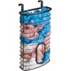 image:imagemDesign Steel Hanging Cabinet Storage Organizer Holder for Kitchen Pantry  Holds Plastic Sandwich Garbage Grocery and Trash Bags Wrap Foil Pack  Spira Collection  BlackBlack