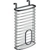 image:imagemDesign Steel Hanging Cabinet Storage Organizer Holder for Kitchen Pantry  Holds Plastic Sandwich Garbage Grocery and Trash Bags Wrap Foil Pack  Spira Collection  BlackBlack