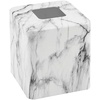 image:imagemDesign Steel Square Tissue Box Cover Modern Facial Tissue Holder for Bathroom Vanity Countertops Bedroom Dressers Night Stands Desks Office and Tables  Unity Collection  SatinMarble