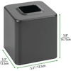image:imagemDesign Steel Square Tissue Box Cover Modern Facial Tissue Holder for Bathroom Vanity Countertops Bedroom Dressers Night Stands Desks Office and Tables  Unity Collection  SatinGraphite