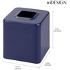 image:imagemDesign Steel Square Tissue Box Cover Modern Facial Tissue Holder for Bathroom Vanity Countertops Bedroom Dressers Night Stands Desks Office and Tables  Unity Collection  SatinMatte Navy