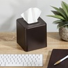 image:imagemDesign Steel Square Tissue Box Cover Modern Facial Tissue Holder for Bathroom Vanity Countertops Bedroom Dressers Night Stands Desks Office and Tables  Unity Collection  SatinBronze
