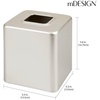 image:imagemDesign Steel Square Tissue Box Cover Modern Facial Tissue Holder for Bathroom Vanity Countertops Bedroom Dressers Night Stands Desks Office and Tables  Unity Collection  SatinSatin
