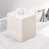image:imagemDesign Steel Square Tissue Box Cover Modern Facial Tissue Holder for Bathroom Vanity Countertops Bedroom Dressers Night Stands Desks Office and Tables  Unity Collection  SatinCream