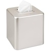 image:imagemDesign Steel Square Tissue Box Cover Modern Facial Tissue Holder for Bathroom Vanity Countertops Bedroom Dressers Night Stands Desks Office and Tables  Unity Collection  SatinSatin